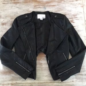 Faux-leather jacket